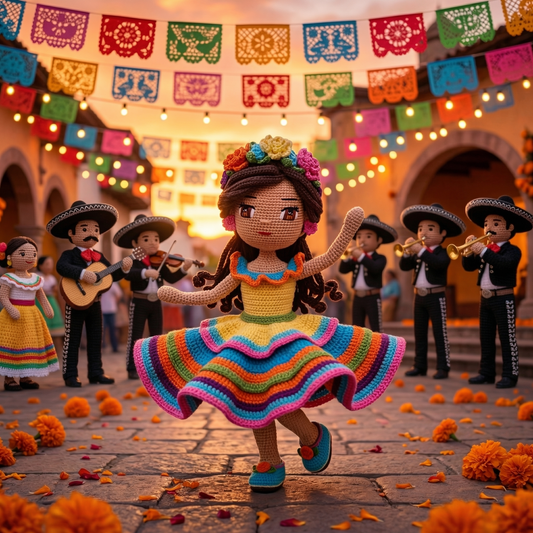 Rosalinda Doll Pattern - amigurumi PDF with step-by-step photos