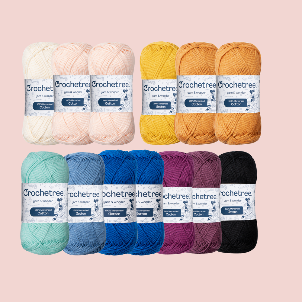 Scottish Princess Yarn Set - mercerized cotton yarn bundle by Crochetree