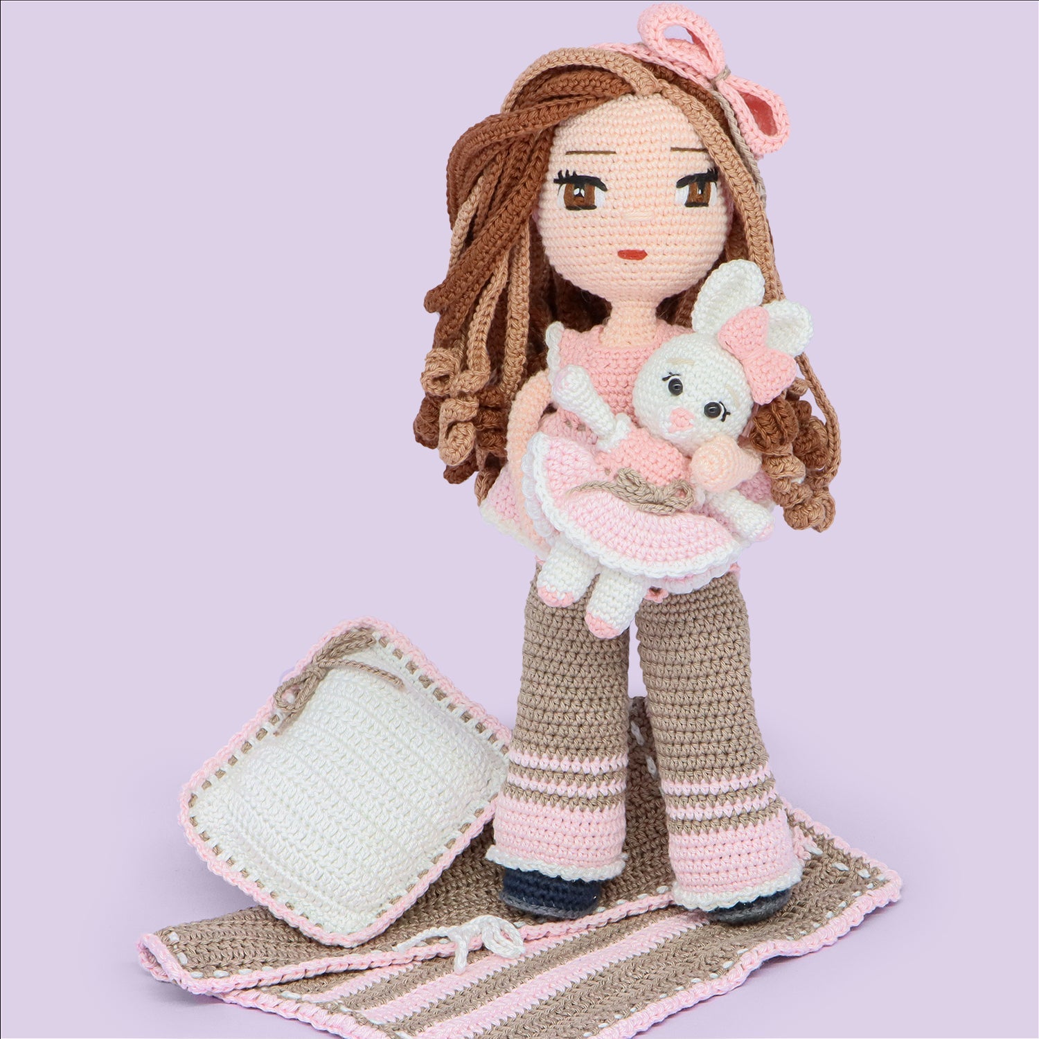Sleeping Chloe crochet doll