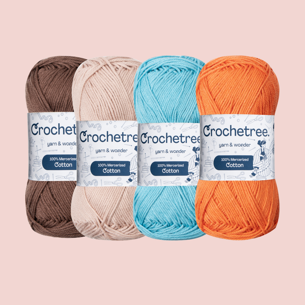 Theo Yarn Set - mercerized cotton yarn bundle by Crochetree