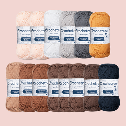 Genevieve Viking Yarn Set colors - curated for amigurumi dolls by Crochetree