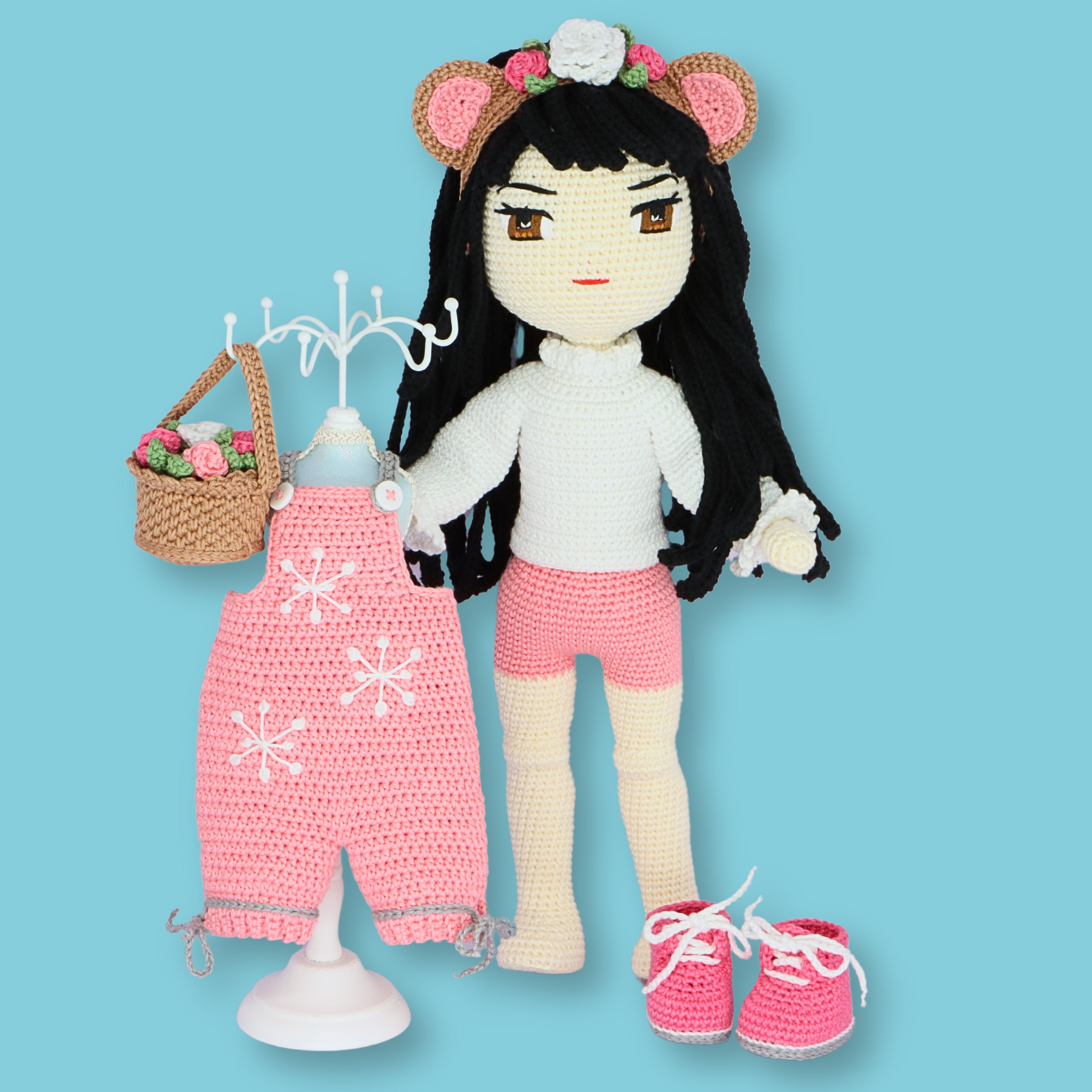 Yuki Pink Bear Doll Pattern