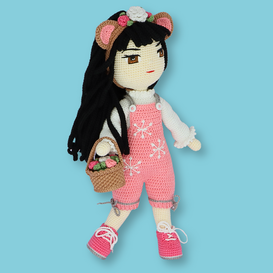 Yuki Pink Bear Doll Pattern