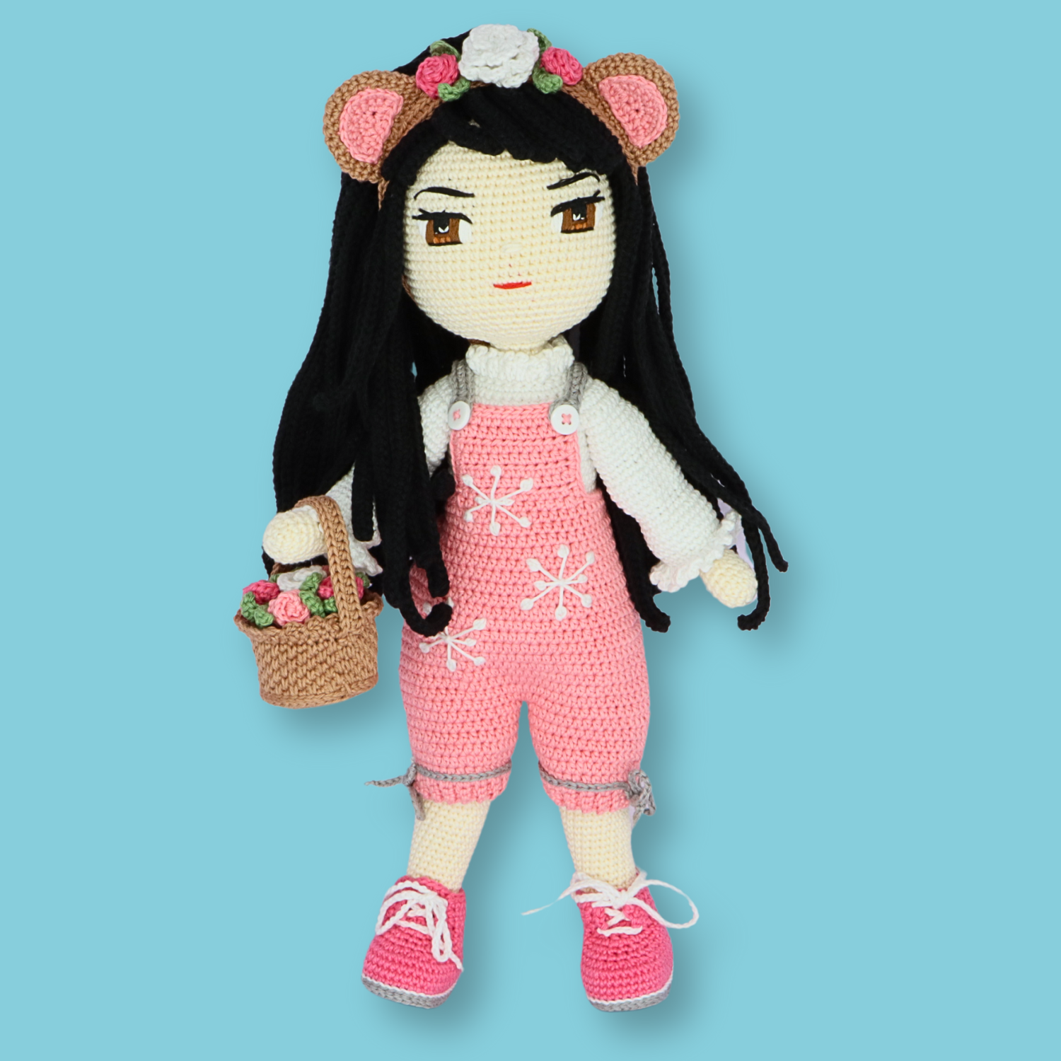 Yuki Pink Bear outfit crochet pattern