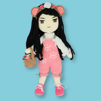 Yuki Pink Bear outfit crochet pattern