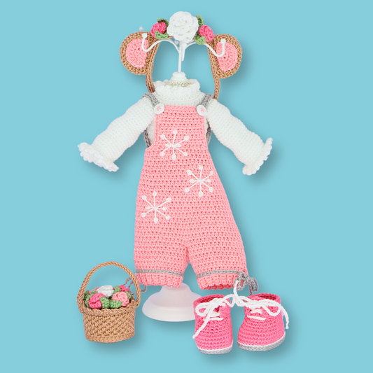 Yuki Pink Bear outfit crochet pattern