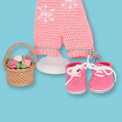 Yuki Pink Bear outfit crochet pattern
