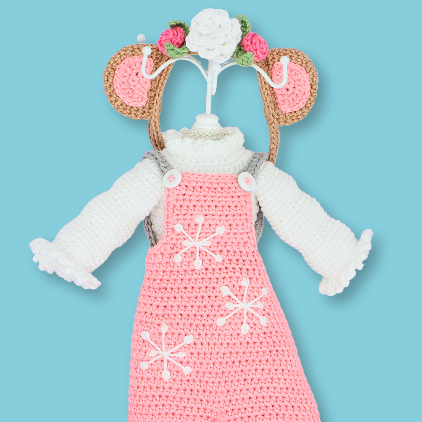 Yuki Pink Bear outfit crochet pattern