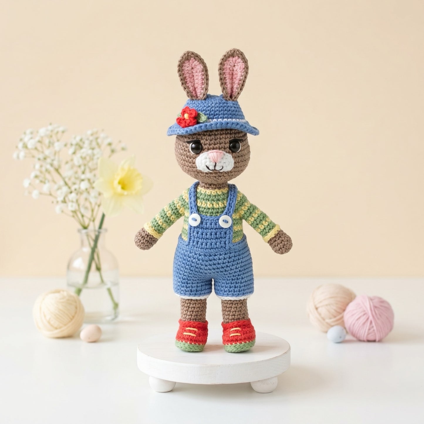 Benny the Bunny Pattern - amigurumi crochet pattern PDF cover by Crochetree