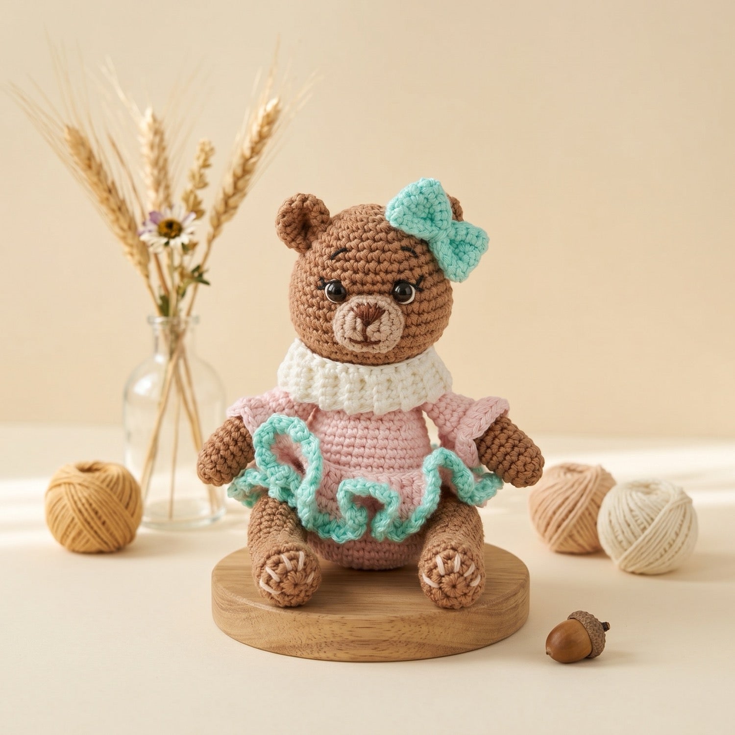 Betsy the Bear Pattern - amigurumi crochet pattern PDF cover by Crochetree