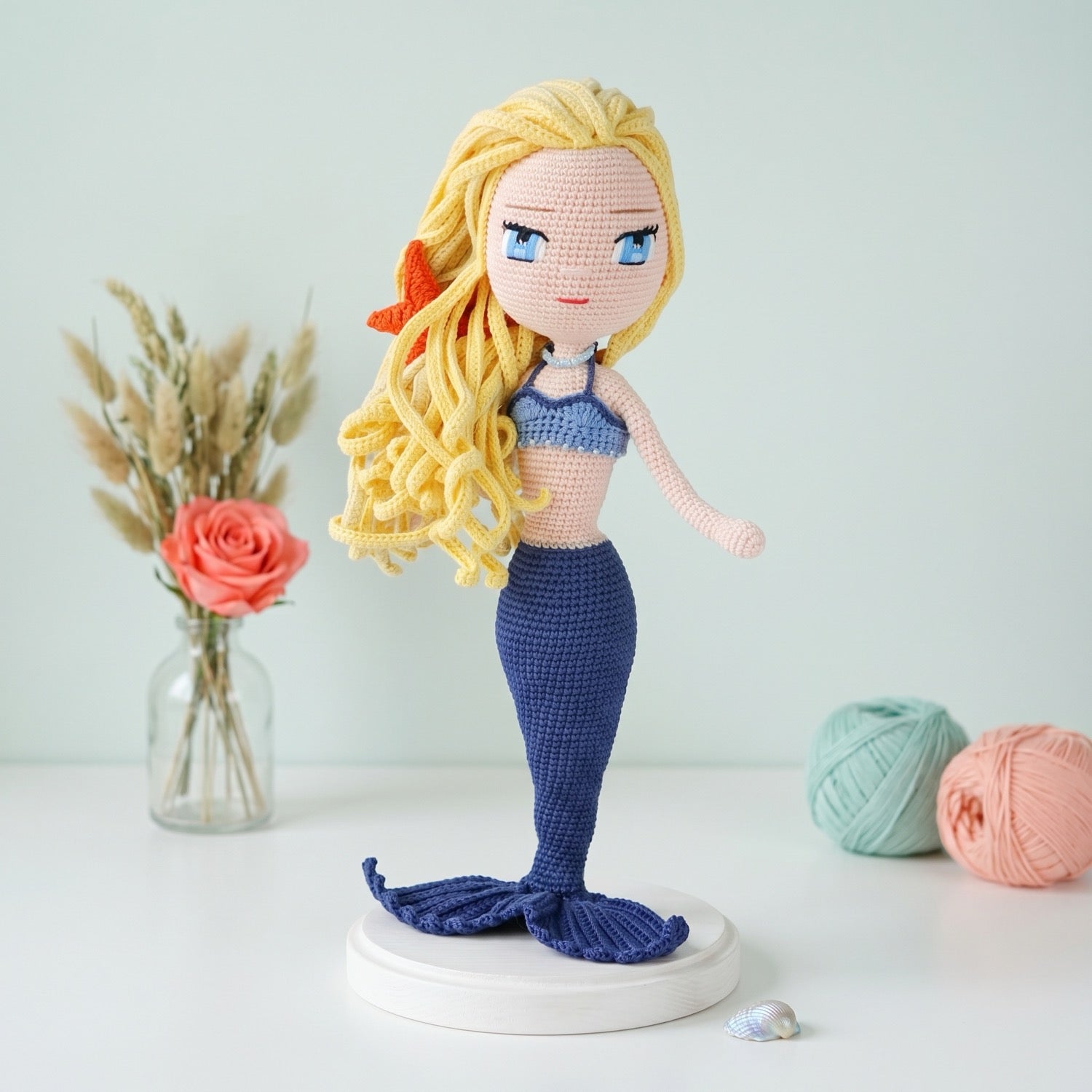 Pearl Mermaid Crochet Doll Pattern