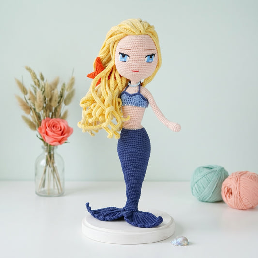 Pearl Mermaid crochet doll pattern