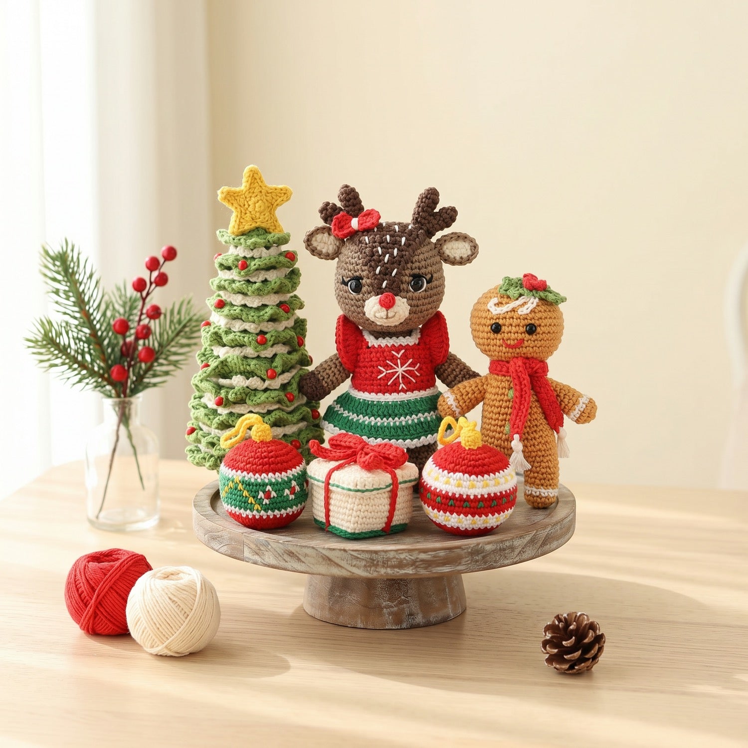 Christmas Accessories Pattern - amigurumi crochet pattern bundle PDF cover by Crochetree