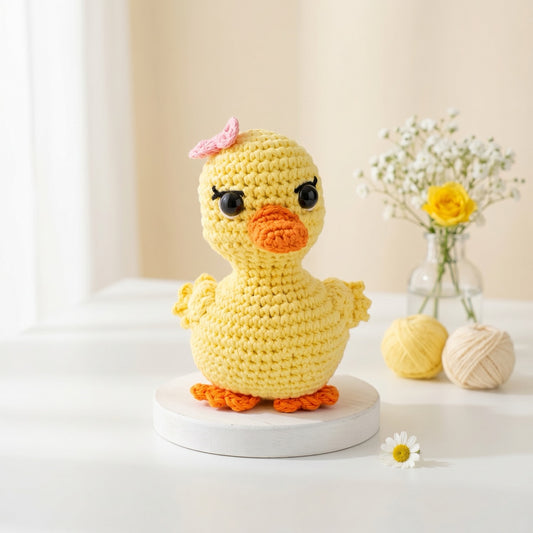 Debbie the Duck Crochet Pattern - amigurumi crochet pattern PDF cover by Crochetree