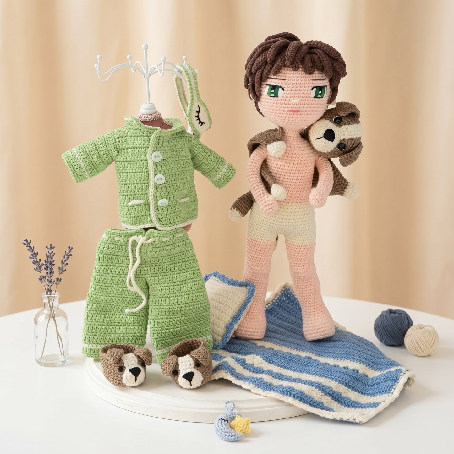 Sleeping Dominic crochet outfit pattern