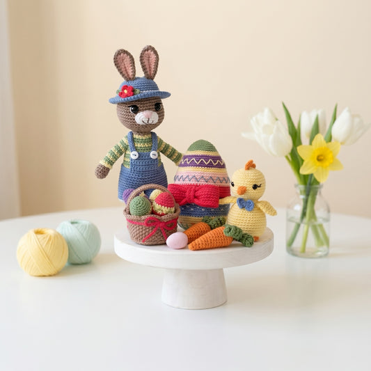 Easter Set Pattern - amigurumi crochet pattern bundle PDF cover by Crochetree
