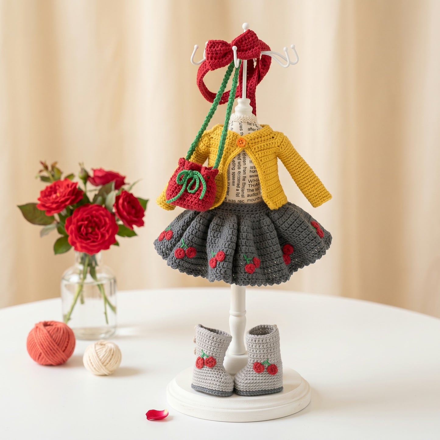 Hazel Red crochet outfit pattern
