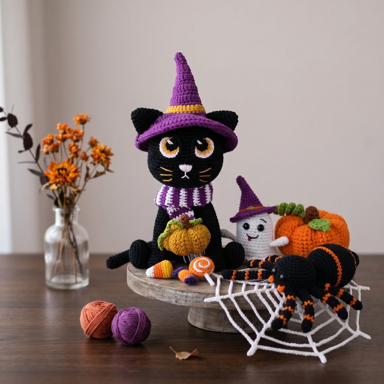 Halloween Set Crochet Pattern - amigurumi crochet pattern bundle PDF cover by Crochetree