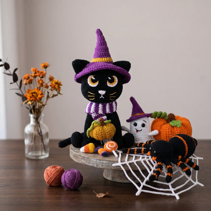 Halloween Set Crochet Pattern - amigurumi crochet pattern bundle PDF cover by Crochetree