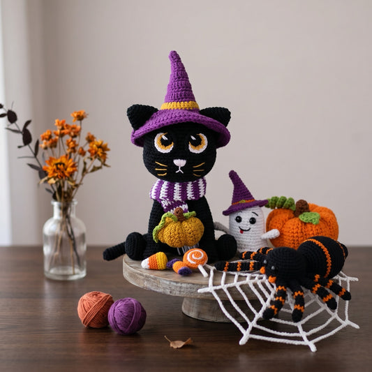 Halloween Set Crochet Pattern - amigurumi crochet pattern bundle PDF cover by Crochetree