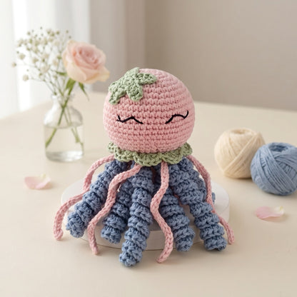 Jullie The Jellyfish Crochet Pattern - amigurumi crochet pattern PDF cover by Crochetree