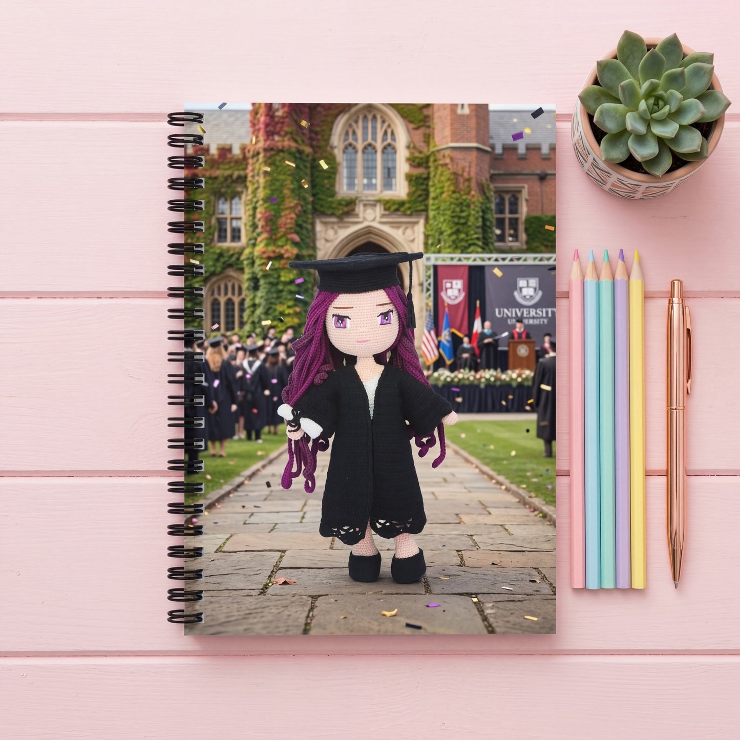 Lila Graduation notebook