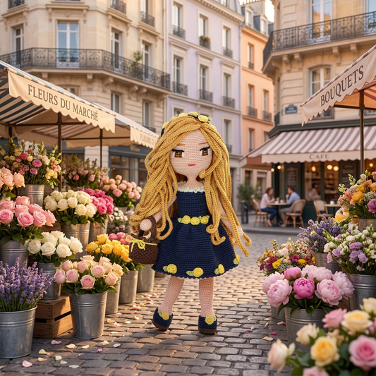 Louise Crochet Doll Pattern - amigurumi PDF with step-by-step photos