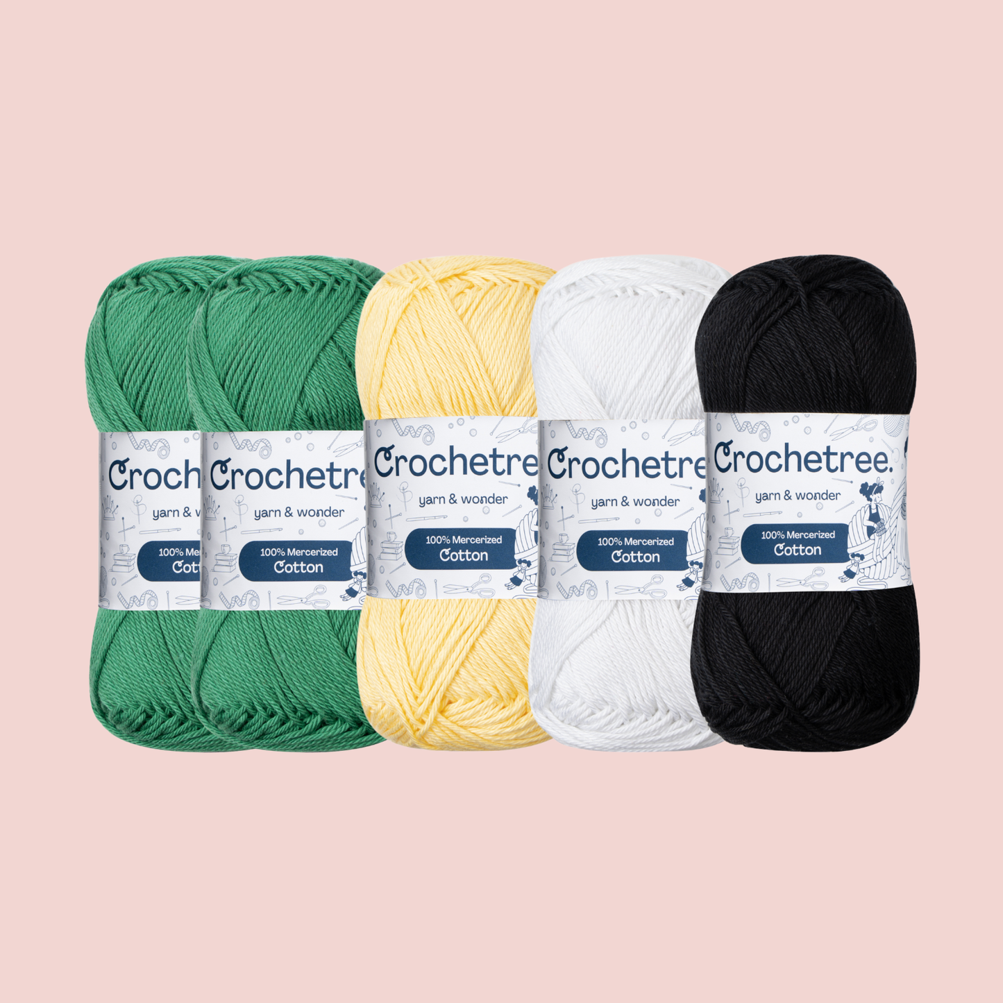 Magnus the Dragon Yarn Set - cotton yarn bundle for crochet, Crochetree yarn and wonder