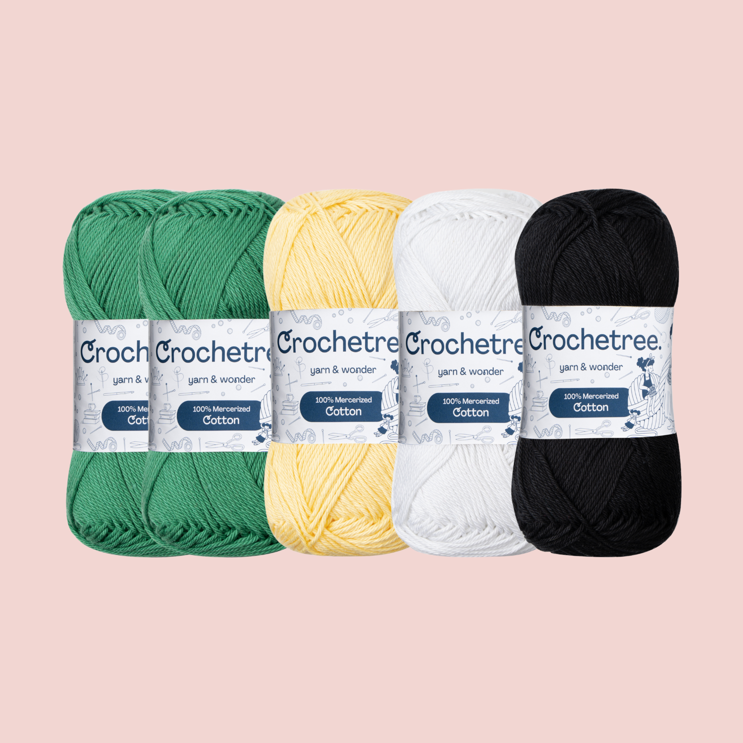 Magnus the Dragon Yarn Set - cotton yarn bundle for crochet, Crochetree yarn and wonder