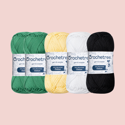 Magnus the Dragon Yarn Set - cotton yarn bundle for crochet, Crochetree yarn and wonder