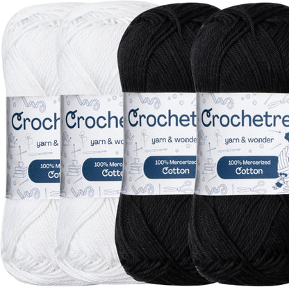 Crochetree Mono Harmony mercerized cotton yarn 4-pack set