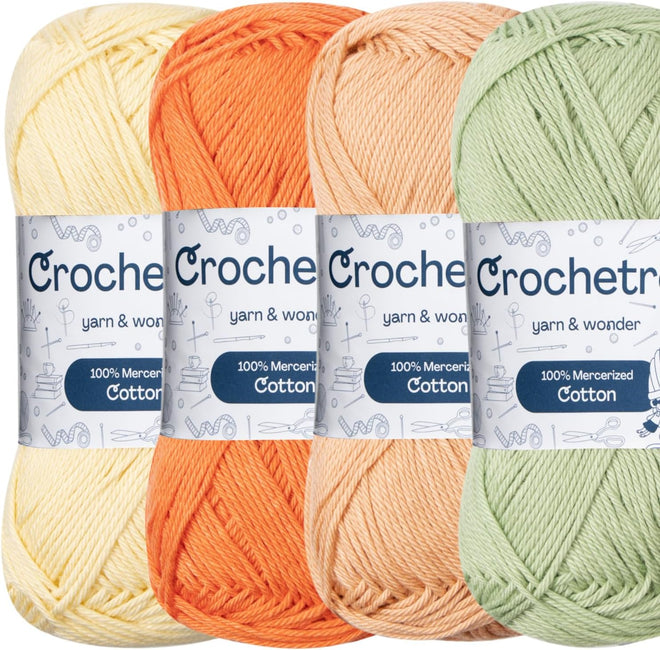 Warm Summer - Crochetree premium mercerized cotton yarn 4-pack set