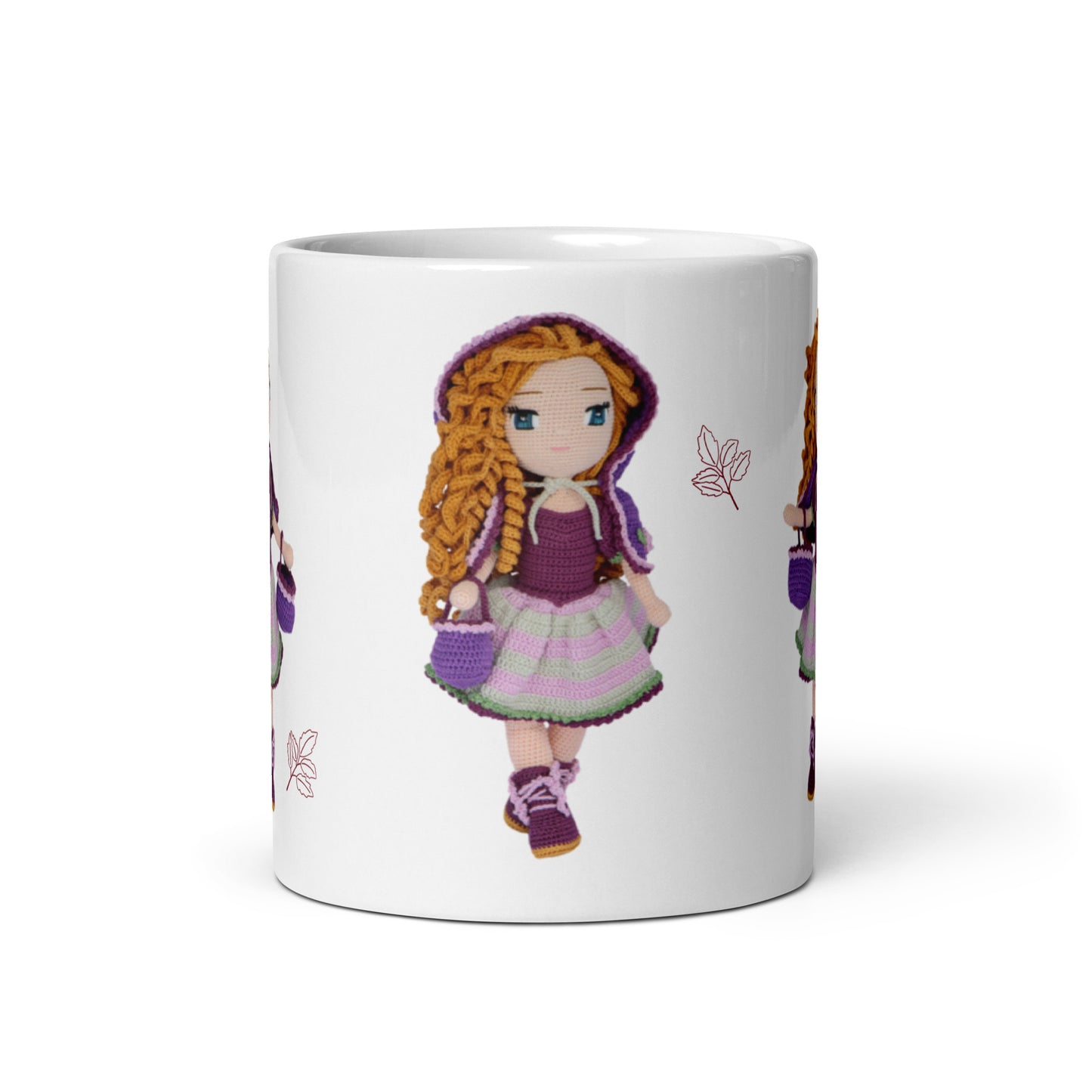 Crochetree Doll White Glossy Mug 11 oz