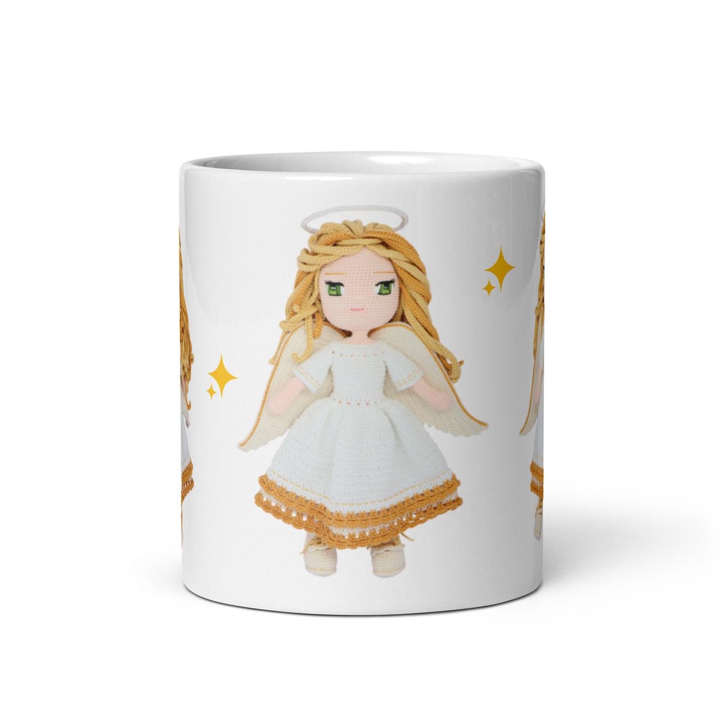 Crochetree Doll White Glossy Mug 11 oz