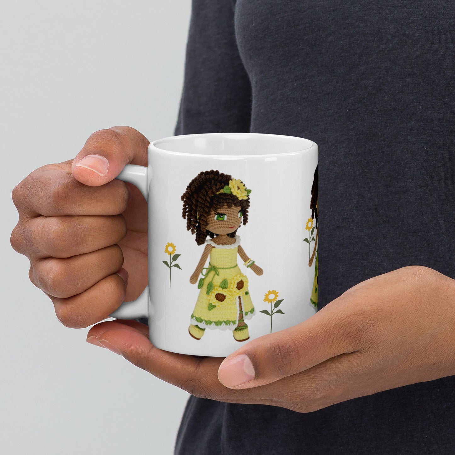 Crochetree Doll White Glossy Mug 11 oz