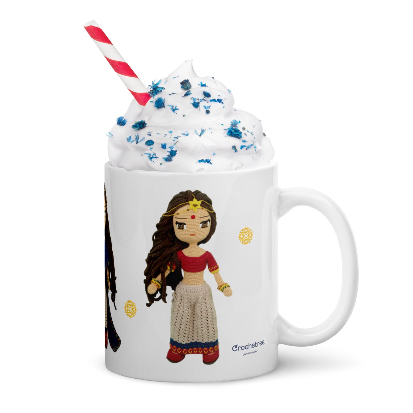 Crochetree Doll White Glossy Mug 11 oz