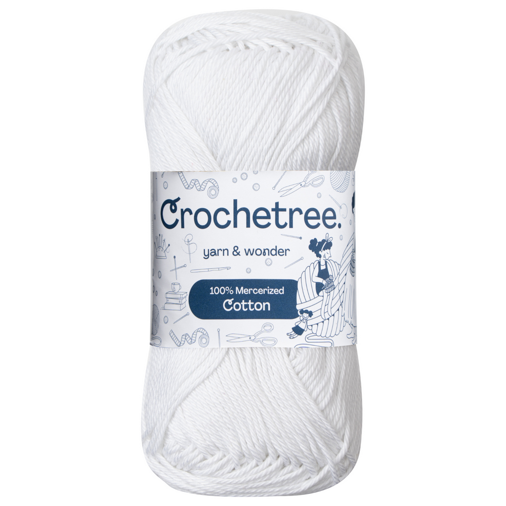 Crochetree 100% Mercerized Cotton Yarn 50g - premium mercerized cotton yarn by Crochetree