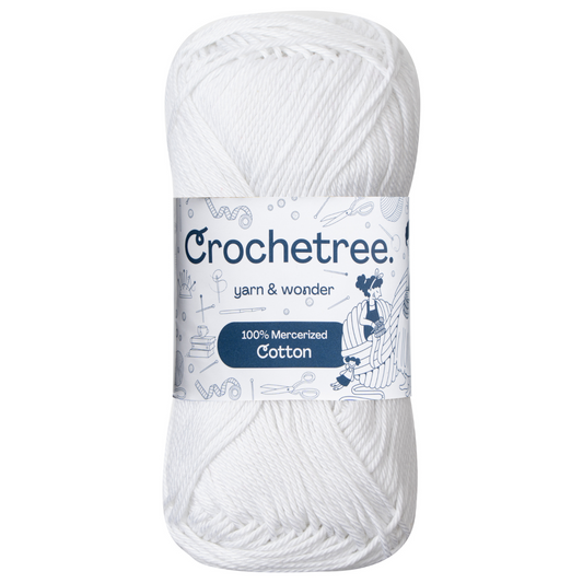 Crochetree 100% Mercerized Cotton Yarn 50g