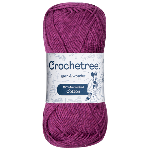 Crochetree 100% Mercerized Cotton Yarn 50g