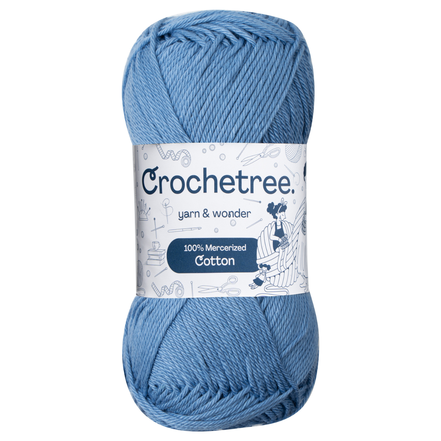 Crochetree 100% Mercerized Cotton Yarn, 50g / 125m, 4 Ply Fingering Weight, Amigurumi Yarn Carmine Red