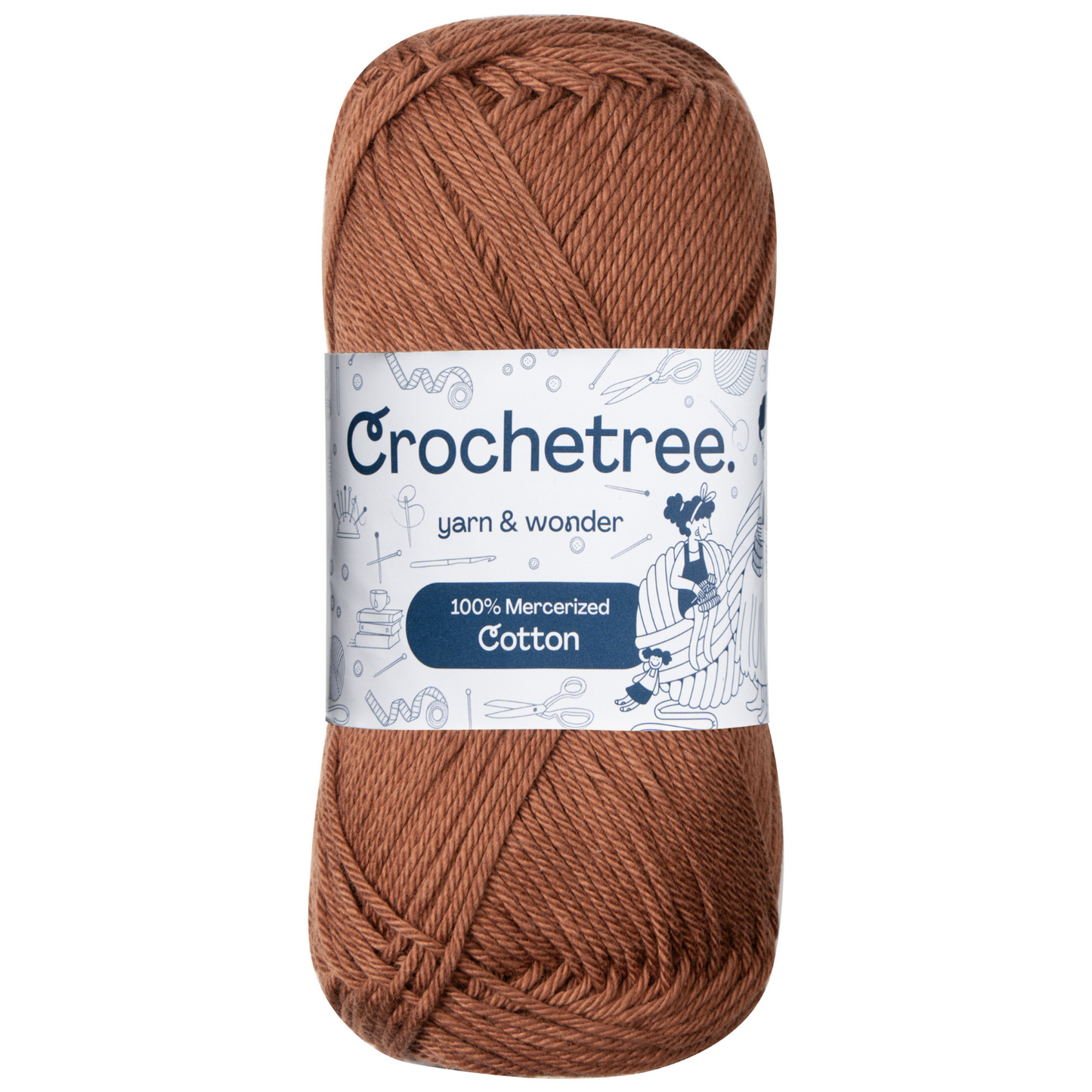 Crochetree 100% Mercerized Cotton Yarn 50g